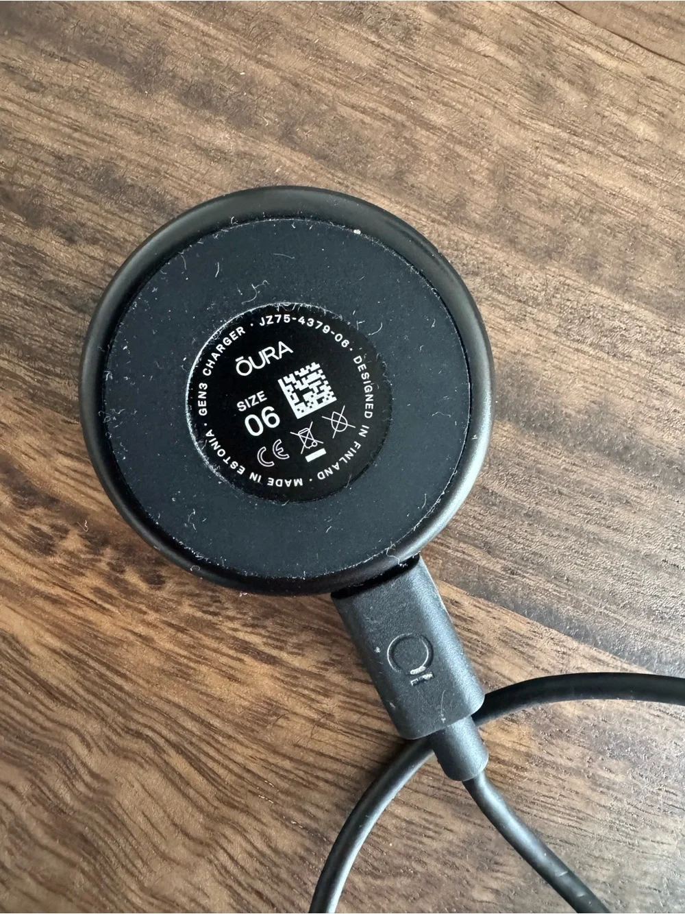 Oura Ring Gen 3 charger size 6